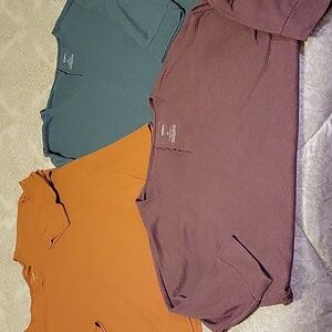 Bundle of 3 Sonoma elbow or 3/4 sleeve waffle tunics